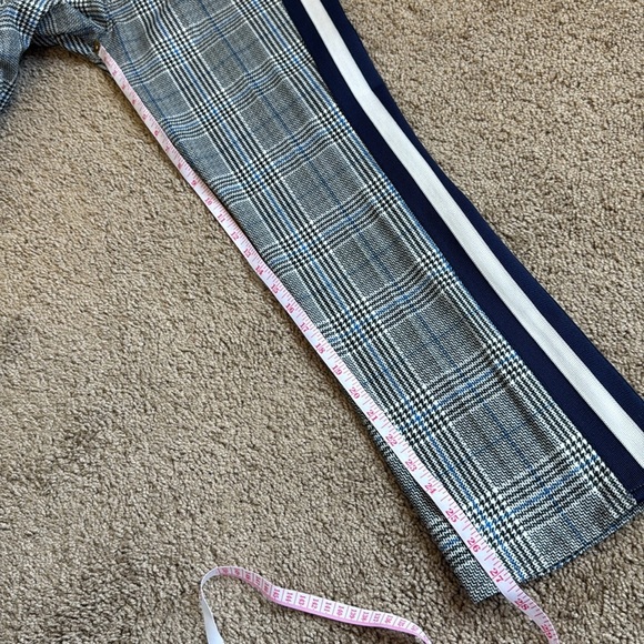 NWT Mother Insider Ankle Plaid Striped Happy People Read and Drink Coffee Pants - Picture 8 of 11